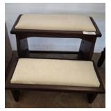 MAHOGANY BED STEPS