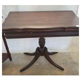 BRANDT ANTIQUE CLAW FOOT GAME TABLE