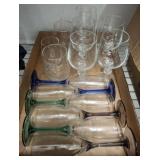 COLORED STEMWARE, MISC GLASSES