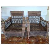 PR INDOOR/OUTDOOR WICKER ARMCHAIRS
