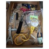 GROUP OF TOOLS, HANGERS, MISC