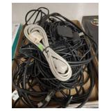 ASSORTED WIRES AND COMPUTER CORDS