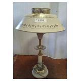 VINTAGE FRENCH STYLE LAMP W/ METAL SHADE