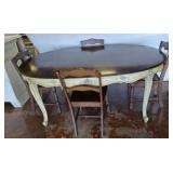 PAINTED/DISTRESSED STAINED TOP DINING TABLE,