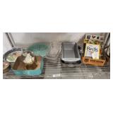 GROUP OF HOUSEHOLD PANS, SNOW GLOBE, MISC