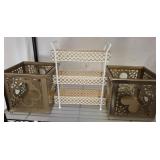 METAL DÉCOR BOXES AND MINIATURE SHELF