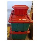 HOLIDAY LIVING 17 GAL STORAGE TOTES,