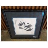 FRAMED AND MATTED PANDA WATER COLOR PRINT24X24