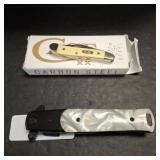 CASE XX YELLOW HANDLE PEANUT, FOLDING KNIFE