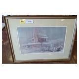 WINTER SOUTH SIGNED/DATED PRINT