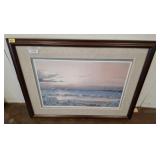 FRAMED LIGHTHOUSE SCENE, SIGNED/DATED