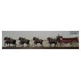 BUDWEISER CLYDESDALE HORSE DRAWN CART MODEL