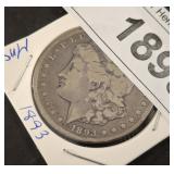 1893 MORGAN SILVER DOLLAR