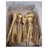 CAMBRIDGE GOLD TONE FLATWARE SET