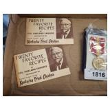 VINTAGE KFC RECIPES, NATIONAL DEFENSE SERVICE MEDA