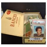 NFL COLLECTOR CARDS IN CIGAR BOX AND GRADED WILLIE
