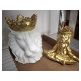 LION COMPOSITE VASE AND CANDLE HOLDER