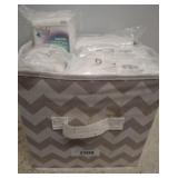 CLOTH BASKET OF BEAUTY SUPPLIES