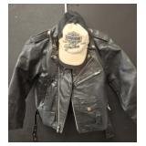 LEATHER GALLERY KIDS LARGE JACKET, KIDS HARLEY HAT