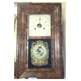 WALL CLOCK IN CABINET-NO KEY, ONE HAND IS