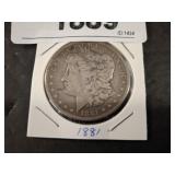 1881S MORGAN SILVER DOLLAR