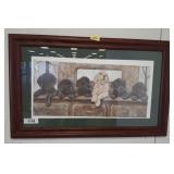 PUPPIES IN TRUCK PRINT  SIGNED/DATED