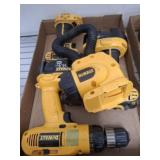 DEWALT POWER TOOLS, WITH BATTERIES, NO CHARGER