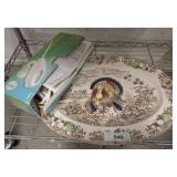 TURKEY PLATTER AND ELECTRIC KNIFE