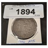 1886 MORGAN SILVER DOLLAR