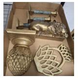 BRASS DÉCOR, DOOR STOP, CANDLE STICK HOLDERS,