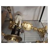 ASSORTED BRASS LAMPS, VINTAGE