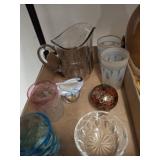 WATERFORD NUT BOWL, MISC COLLECTOR CUPS,