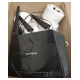 NETGEAR ROUTER, GOOGLE NETWORKING MESH PUCKS