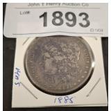 1885 MORGAN SILVER DOLLAR