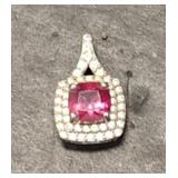 MARKED 925 CHARM WITH RUBY