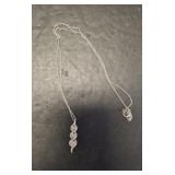MARKEY 925 NECKLACE AND DIAMOND CHARM