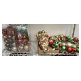 ORNAMENT WREATH, TREE AND ORNAMENTS