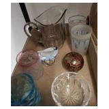 WATERFORD NUT BOWL, MISC COLLECTOR CUPS,