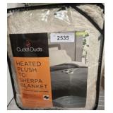 CUDDL DUDS HEATED PLUSH SHERPA BLANKET