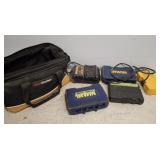 TOOL BAG, BITS AND DEWALT CHARGER