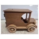 WOODEN CAR BANK