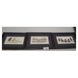 3 SIGNED DUCK PRINTS-THE GIRLS, THE BOYS,
