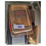 TACKLE BOX AND CONTENTS, TIE DOWNS