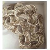 VINTAGE STERLING SILVER TRIPLE LAYERED CURB LINK