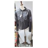 LEATHER XL SKULL THEMED JACKET