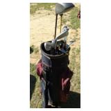 PALMER GOLF BAG, SMITH IRONS, CALLAWAY WOODS