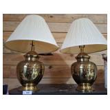 PAIR OF VINTAGE BRASS LAMPS