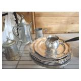 STIEFF PEWTER TEA SET, ASSORTED PEWETER