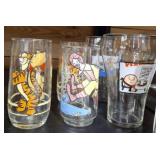 ASSORTED CARTOON COLLECTOR GLASSES