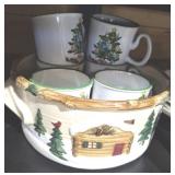 CHRISTMAS BOWL AND MUG SET